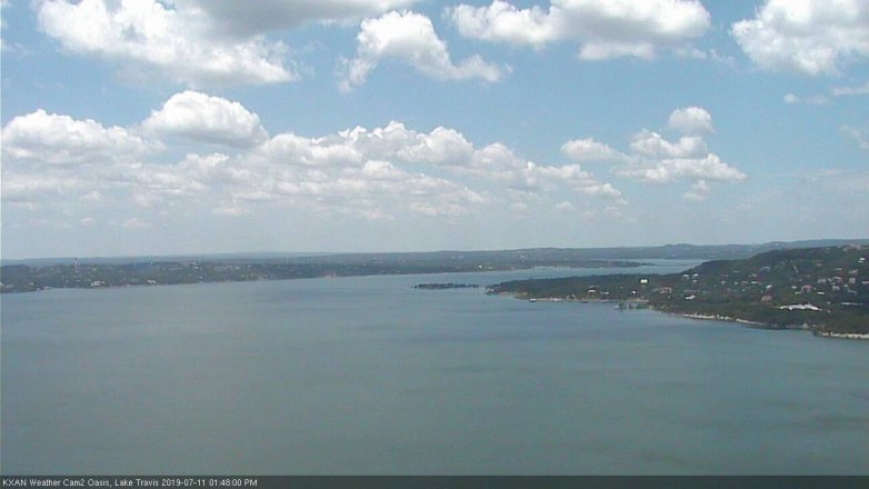 Lake Travis webcam, July 11, 2019 12:50 PM CT