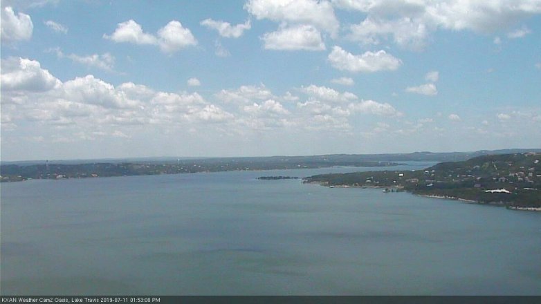 Lake Travis webcam, July 11, 2019 12:55 PM CT