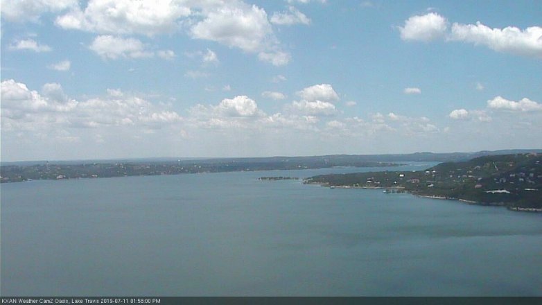 Lake Travis webcam, July 11, 2019 1:00 PM CT