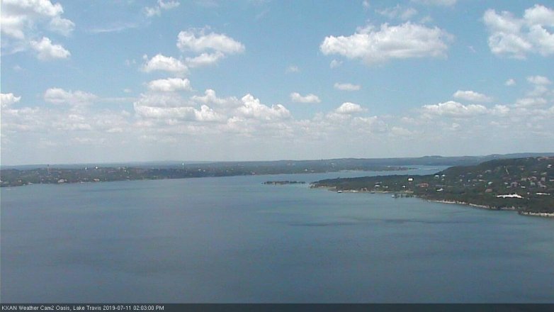 Lake Travis webcam, July 11, 2019 1:05 PM CT