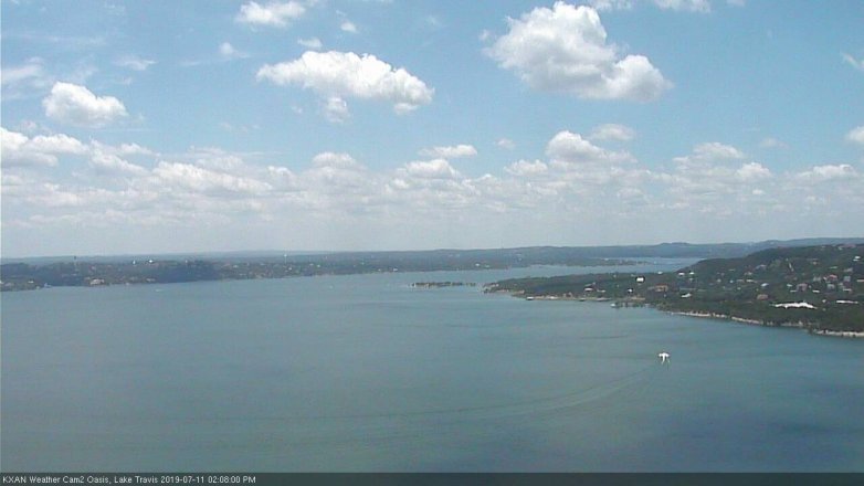 Lake Travis webcam, July 11, 2019 1:10 PM CT