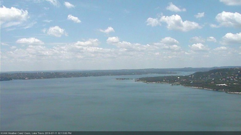 Lake Travis webcam, July 11, 2019 1:15 PM CT