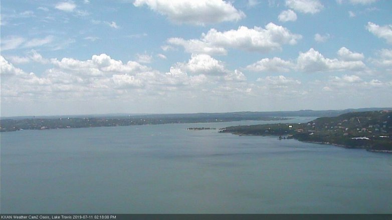 Lake Travis webcam, July 11, 2019 1:20 PM CT