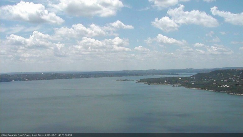Lake Travis webcam, July 11, 2019 1:25 PM CT