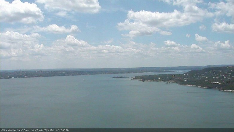 Lake Travis webcam, July 11, 2019 1:30 PM CT