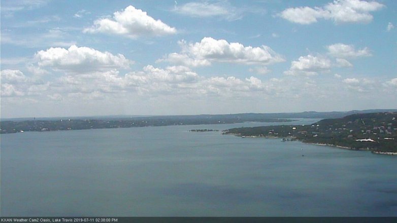Lake Travis webcam, July 11, 2019 1:40 PM CT