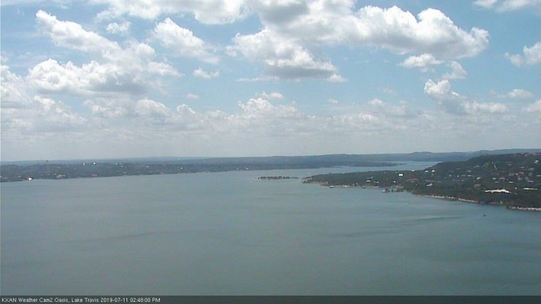 Lake Travis webcam, July 11, 2019 1:50 PM CT