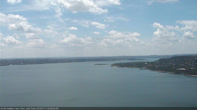 Lake Travis webcam, July 11, 2019 2:00 PM CT