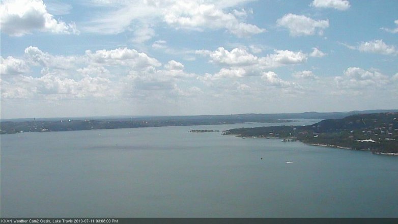 Lake Travis webcam, July 11, 2019 2:10 PM CT
