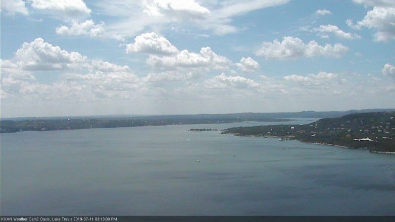 Lake Travis webcam, July 11, 2019 2:15 PM CT