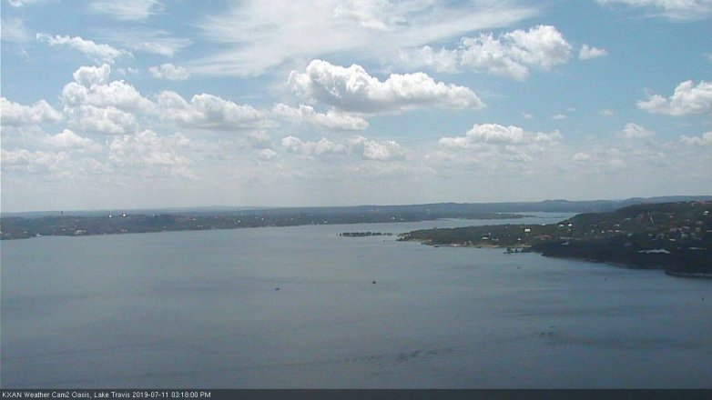 Lake Travis webcam, July 11, 2019 2:20 PM CT
