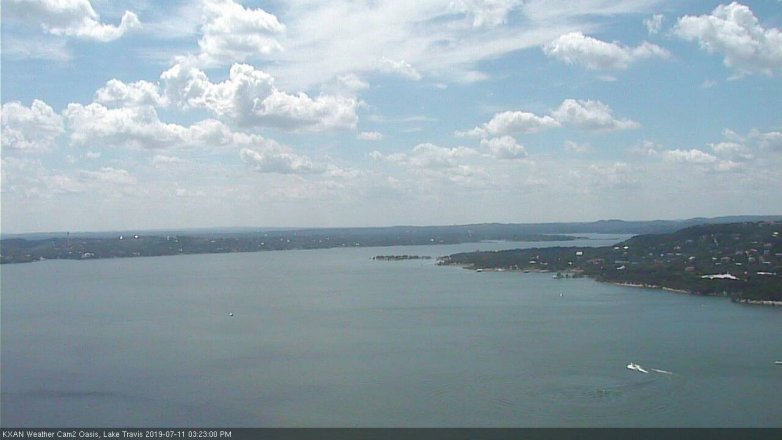 Lake Travis webcam, July 11, 2019 2:25 PM CT