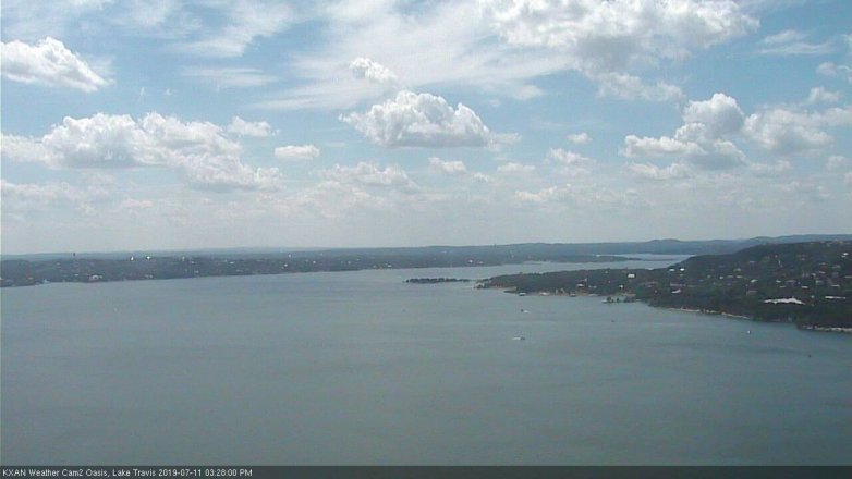 Lake Travis webcam, July 11, 2019 2:30 PM CT