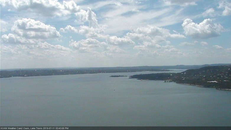 Lake Travis webcam, July 11, 2019 2:45 PM CT