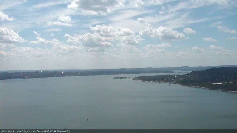 Lake Travis webcam, July 11, 2019 2:50 PM CT