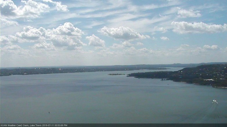 Lake Travis webcam, July 11, 2019 2:55 PM CT