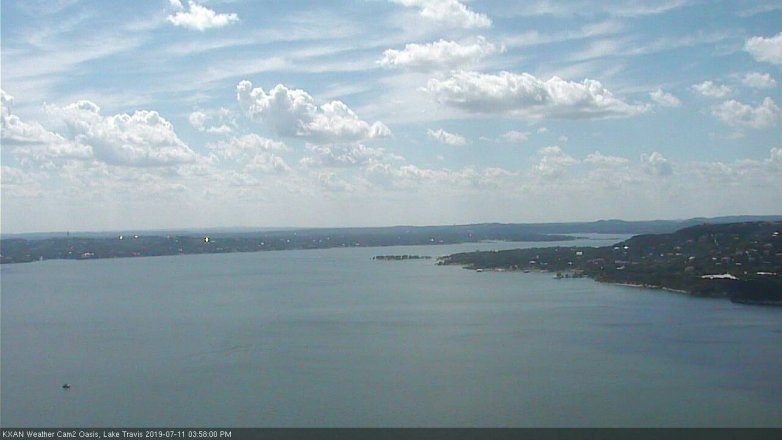 Lake Travis webcam, July 11, 2019 3:00 PM CT