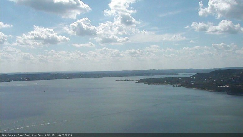 Lake Travis webcam, July 11, 2019 3:25 PM CT