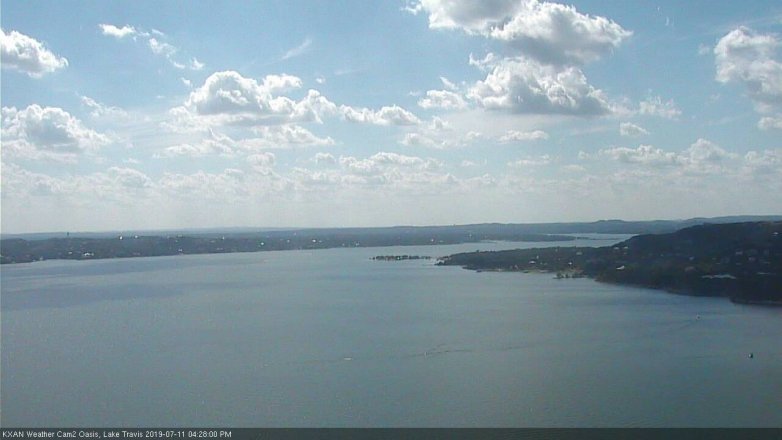 Lake Travis webcam, July 11, 2019 3:30 PM CT