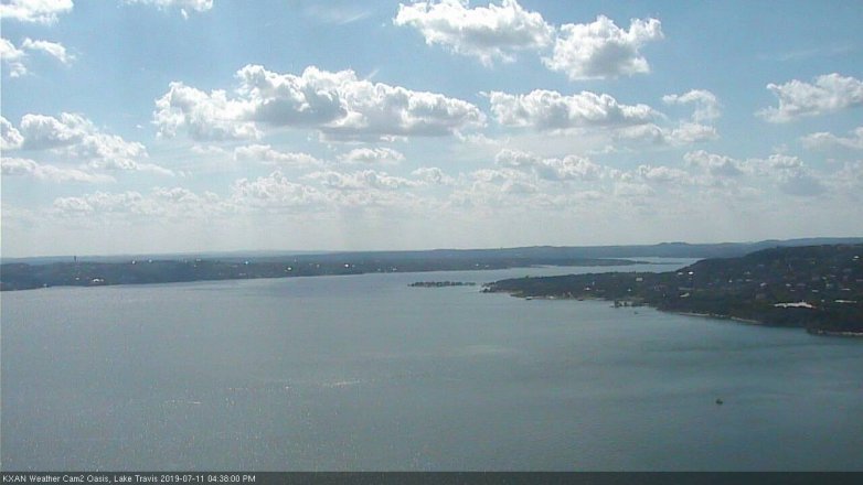 Lake Travis webcam, July 11, 2019 3:40 PM CT