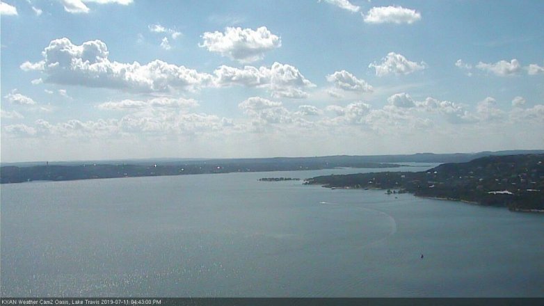 Lake Travis webcam, July 11, 2019 3:45 PM CT