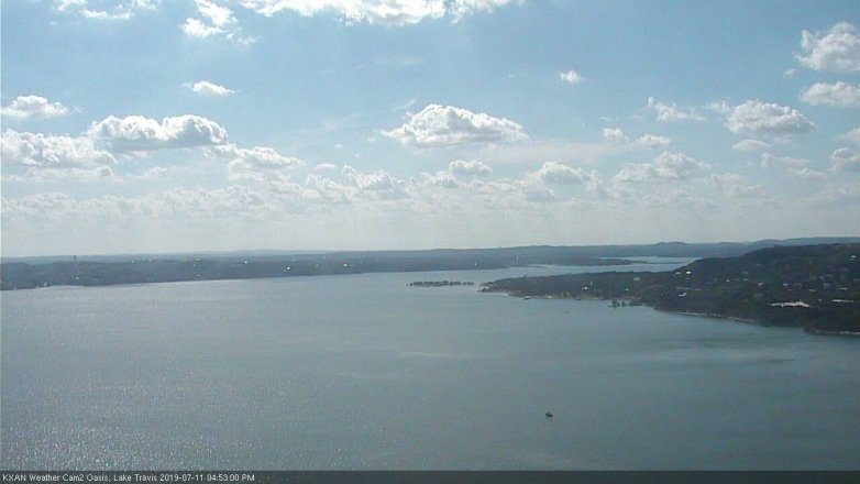 Lake Travis webcam, July 11, 2019 3:55 PM CT