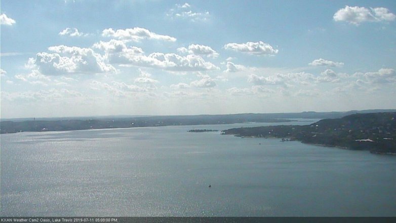 Lake Travis webcam, July 11, 2019 4:10 PM CT