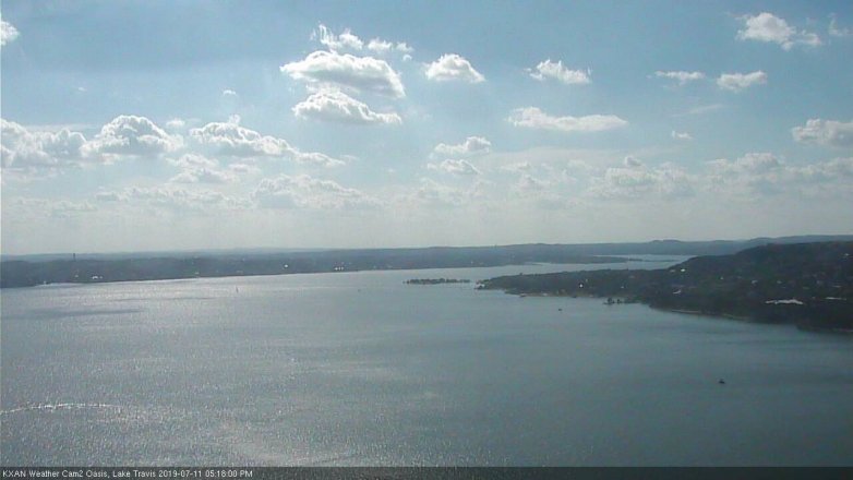 Lake Travis webcam, July 11, 2019 4:20 PM CT