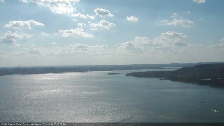 Lake Travis webcam, July 11, 2019 4:30 PM CT