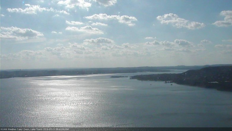 Lake Travis webcam, July 11, 2019 4:45 PM CT