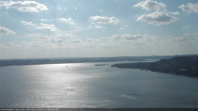 Lake Travis webcam, July 11, 2019 4:50 PM CT