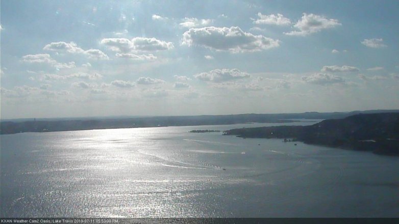Lake Travis webcam, July 11, 2019 4:55 PM CT