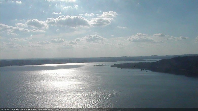Lake Travis webcam, July 11, 2019 5:00 PM CT