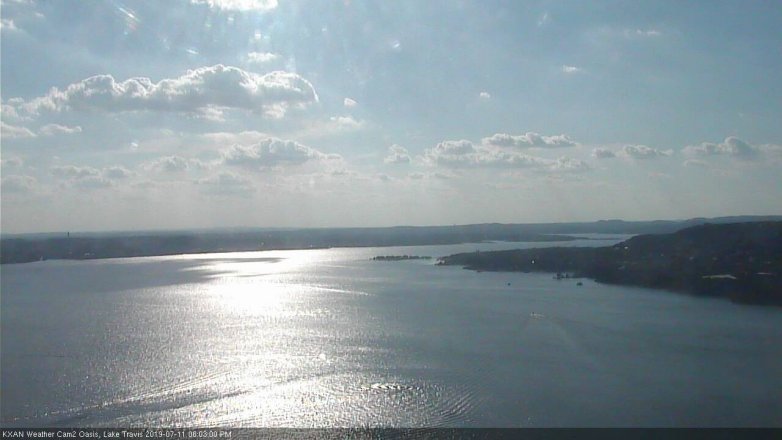 Lake Travis webcam, July 11, 2019 5:05 PM CT