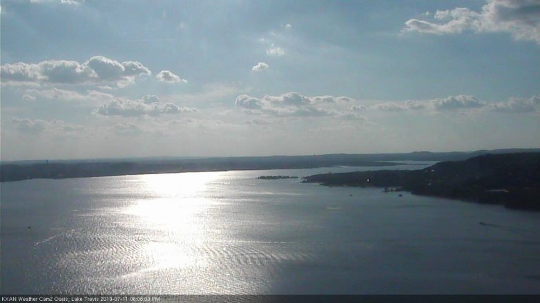 Lake Travis webcam, July 11, 2019 5:10 PM CT