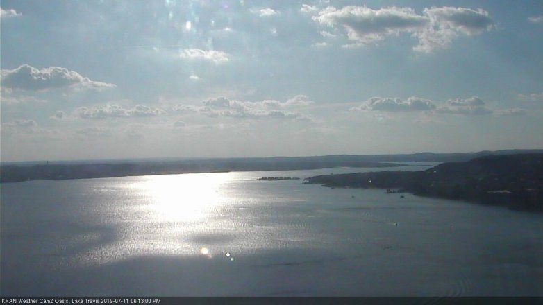 Lake Travis webcam, July 11, 2019 5:15 PM CT