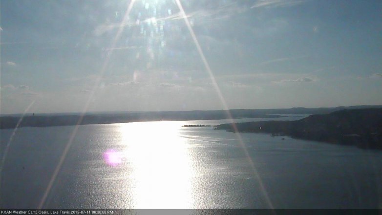 Lake Travis webcam, July 11, 2019 5:40 PM CT