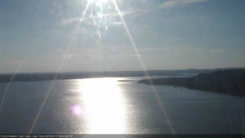 Lake Travis webcam, July 11, 2019 5:45 PM CT