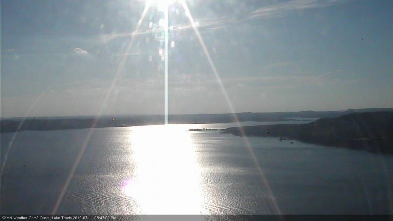 Lake Travis webcam, July 11, 2019 5:50 PM CT