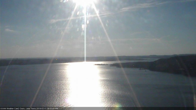Lake Travis webcam, July 11, 2019 5:55 PM CT