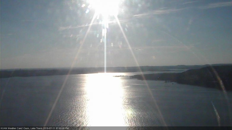 Lake Travis webcam, July 11, 2019 6:05 PM CT