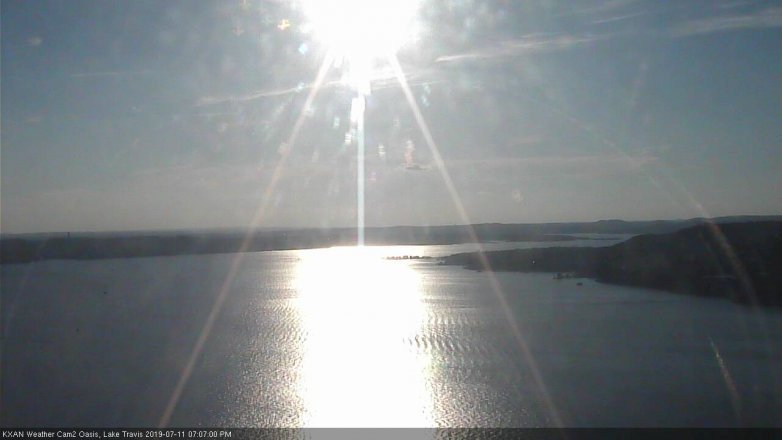 Lake Travis webcam, July 11, 2019 6:10 PM CT