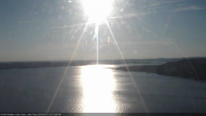 Lake Travis webcam, July 11, 2019 6:15 PM CT