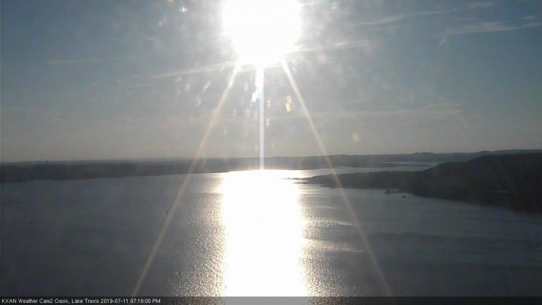 Lake Travis webcam, July 11, 2019 6:20 PM CT