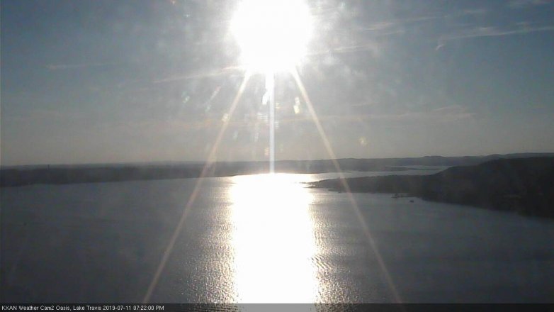 Lake Travis webcam, July 11, 2019 6:25 PM CT