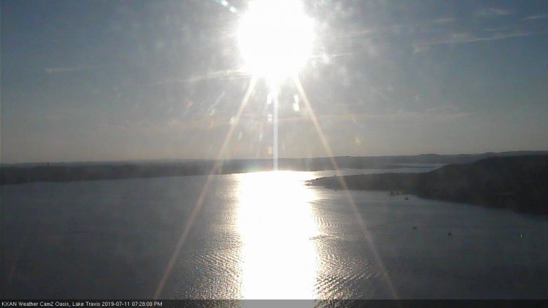 Lake Travis webcam, July 11, 2019 6:30 PM CT