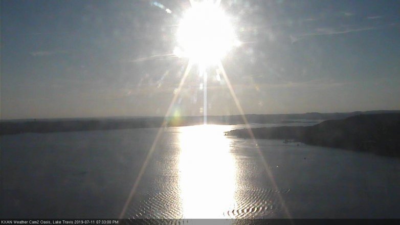Lake Travis webcam, July 11, 2019 6:35 PM CT
