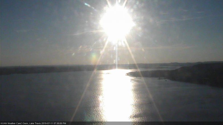 Lake Travis webcam, July 11, 2019 6:40 PM CT
