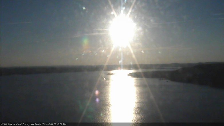 Lake Travis webcam, July 11, 2019 6:50 PM CT