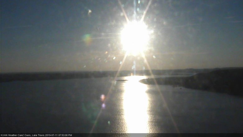 Lake Travis webcam, July 11, 2019 6:55 PM CT
